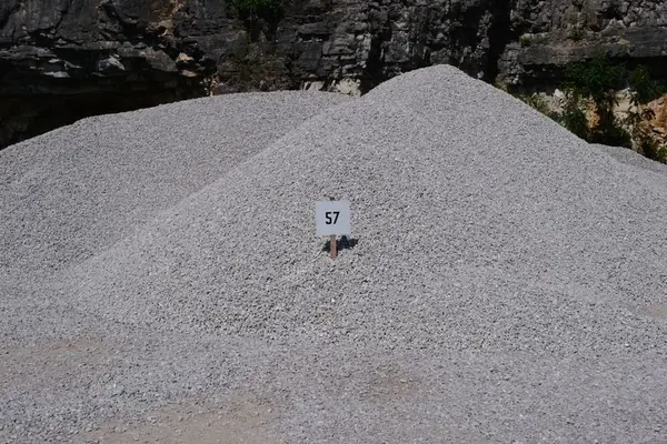 Stockpile of #57 stone